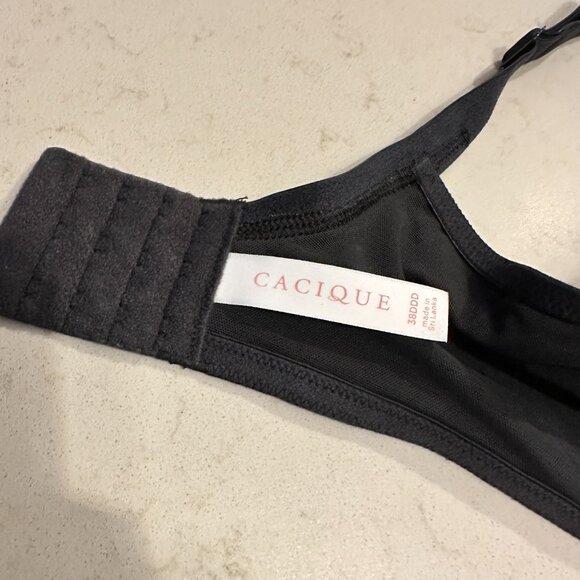 Cacique Full Coverage Lace Bra 38DDD Underwire Smoothing Lane Bryant - Picture 4 of 4